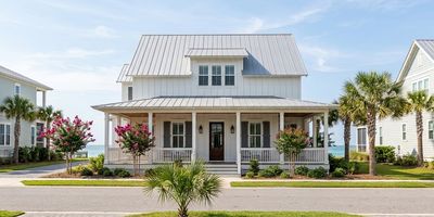 Home in Mexico Beach Florida with the Gulf in the background